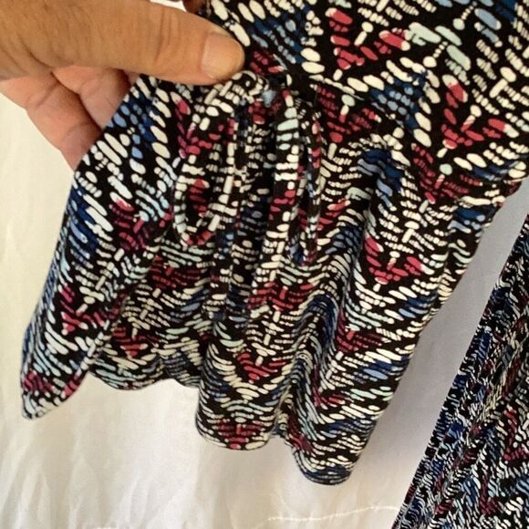 Chico’s Knit 3/4 Sleeve V-Neck Pullover Dress Women’s 3 US 16/18 Trapeze - Picture 4 of 8